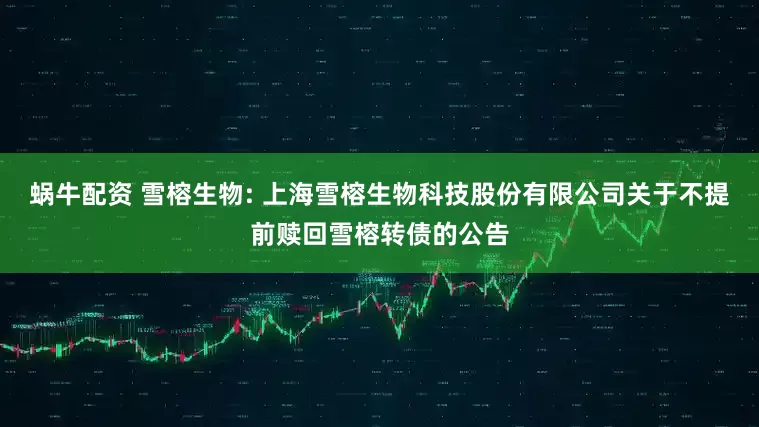 蜗牛配资 雪榕生物: 上海雪榕生物科技股份有限公司关于不提前赎回雪榕转债的公告